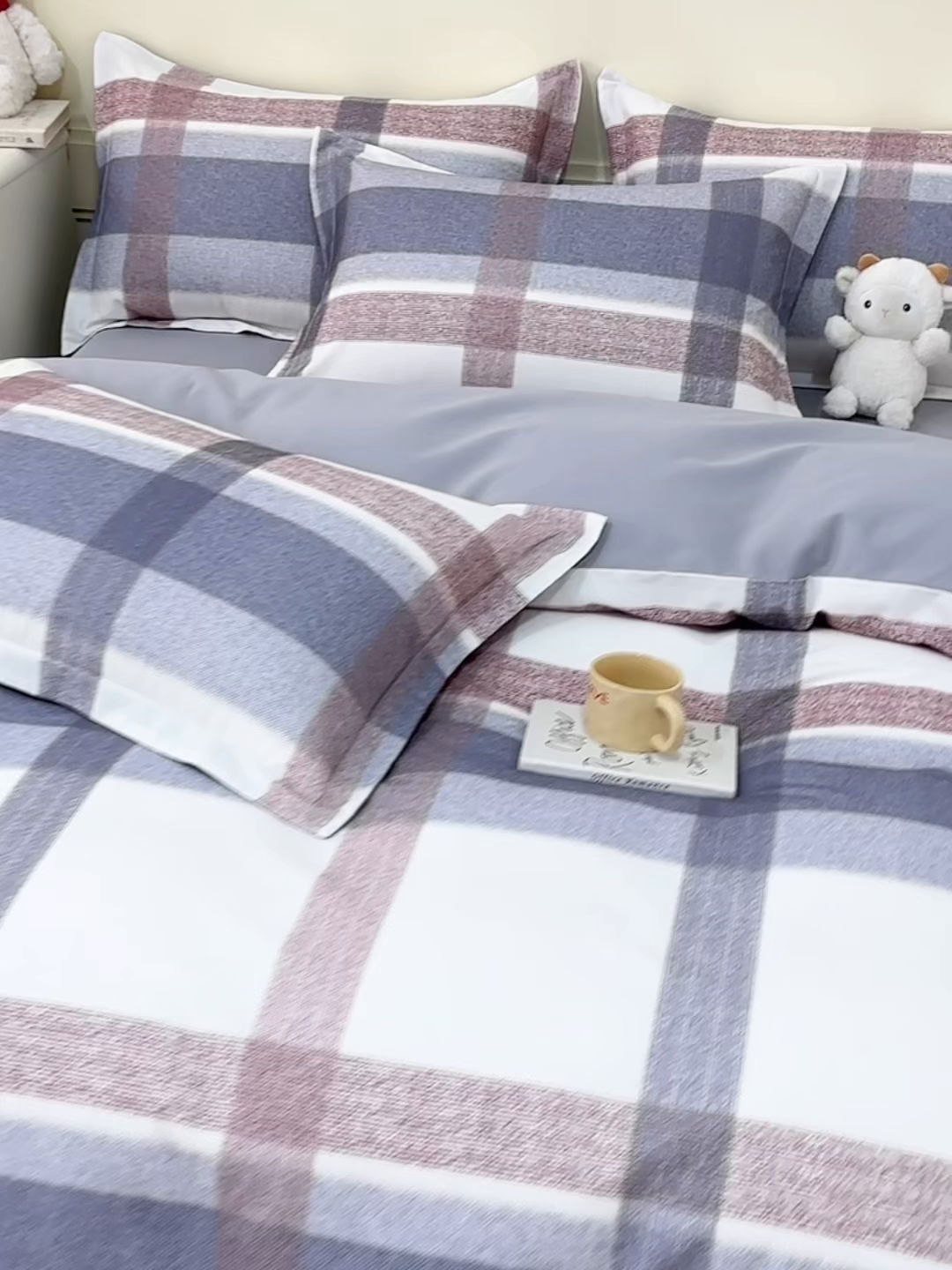 91家纺网 家纺一手货源 找家纺 元元家居（元元被业） 2025秋冬新款全棉纯棉磨毛印花四件套 佩德拉