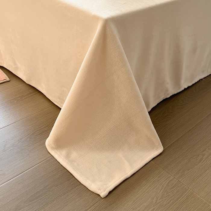 91家纺网 家纺一手货源 找家纺 小叮当家纺仓储工厂店 2025新款亲肤舒适成品提花包边牛奶绒四件套-提花 提花-米杏