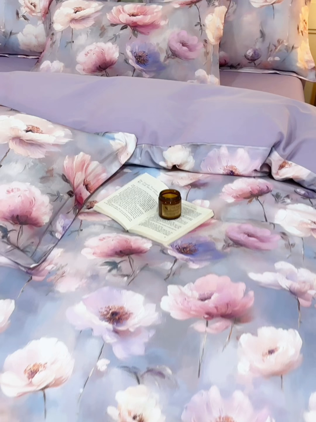 91家纺网 家纺一手货源 找家纺 元元家居（元元被业） 2025秋冬新款全棉纯棉磨毛印花四件套 山间闲云