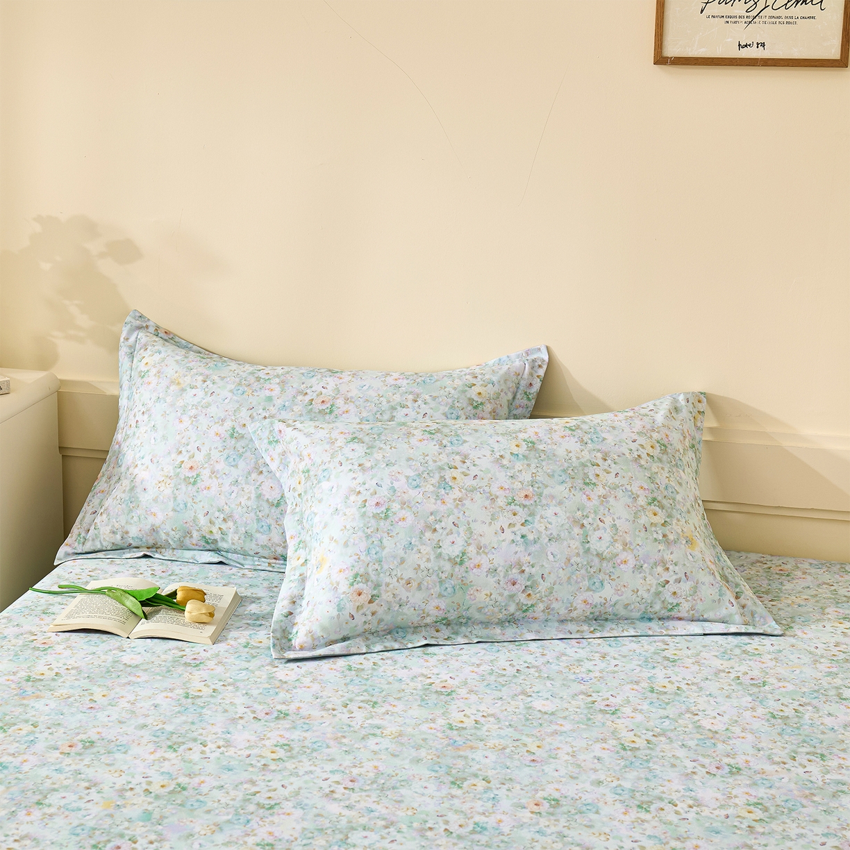 91家纺网 家纺一手货源 找家纺 元元家居（元元被业） 2025秋冬新款全棉纯棉磨毛印花单床单 锦云情深