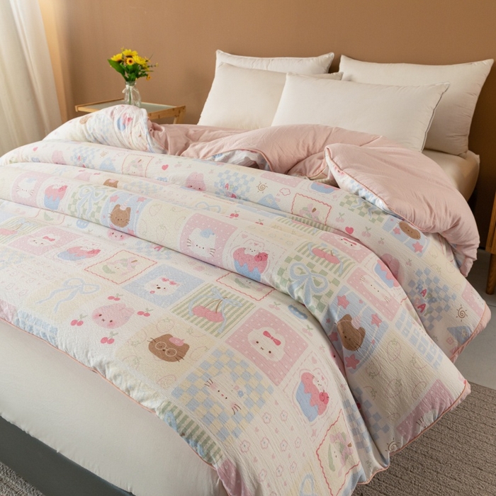 91家纺网 家纺一手货源 找家纺 （总）小叮当家纺仓储工厂店 2025新款A类云感双层纱冬被春秋被被子被芯