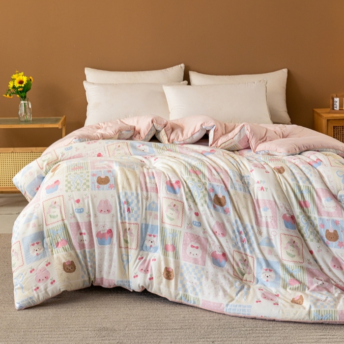 91家纺网 家纺一手货源 找家纺 （总）小叮当家纺仓储工厂店 2025新款A类云感双层纱冬被春秋被被子被芯