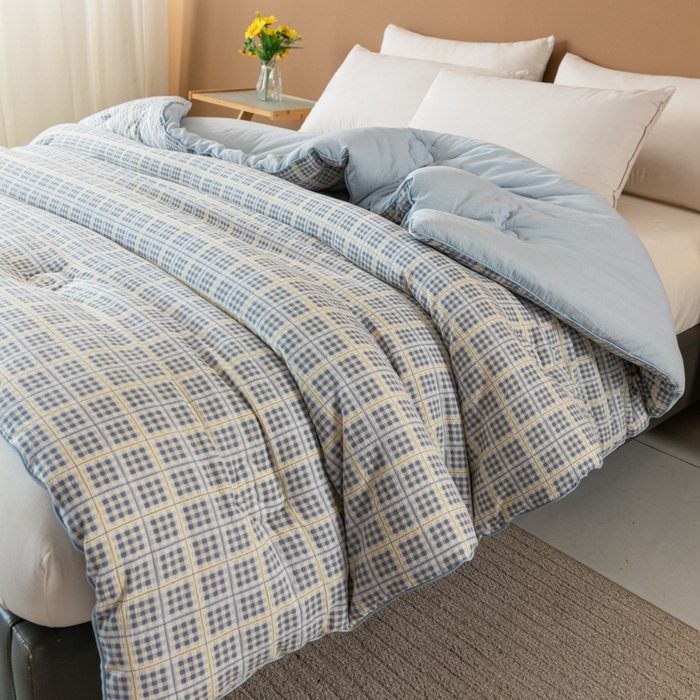 91家纺网 家纺一手货源 找家纺 （总）小叮当家纺仓储工厂店 2025新款A类云感双层纱冬被春秋被被子被芯