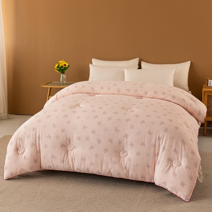 91家纺网 家纺一手货源 找家纺 小叮当家纺仓储工厂店 2025新款A类云感双层纱冬被春秋被被子被芯 心愿