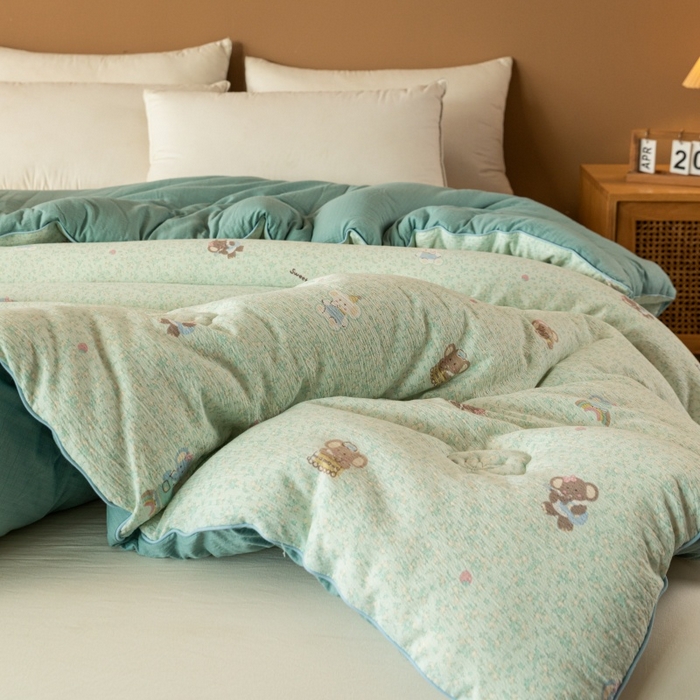 91家纺网 家纺一手货源 找家纺 小叮当家纺仓储工厂店 2025新款A类云感双层纱冬被春秋被被子被芯 少女象