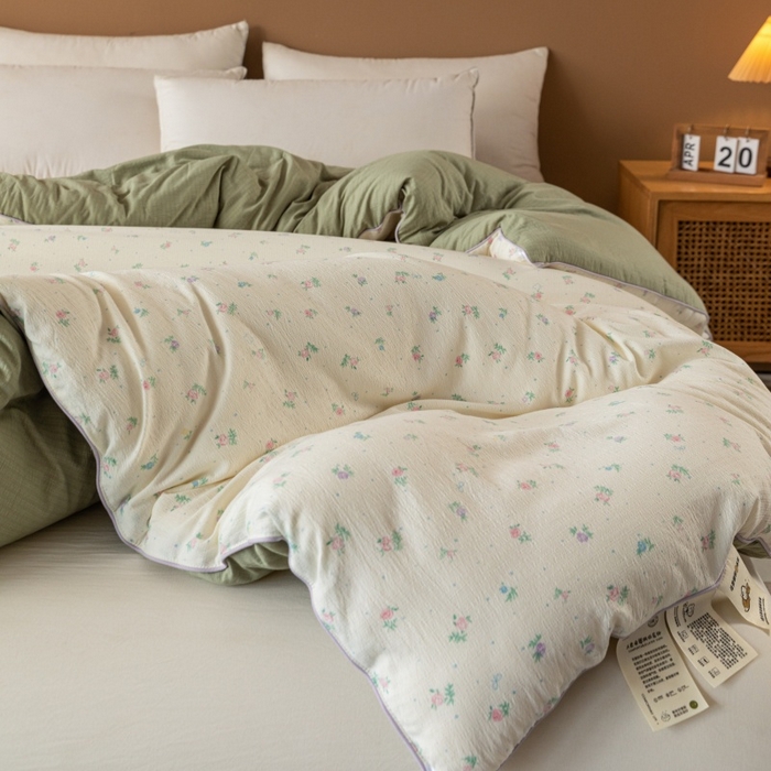 91家纺网 家纺一手货源 找家纺 小叮当家纺仓储工厂店 2025新款A类云感双层纱冬被春秋被被子被芯 初恋