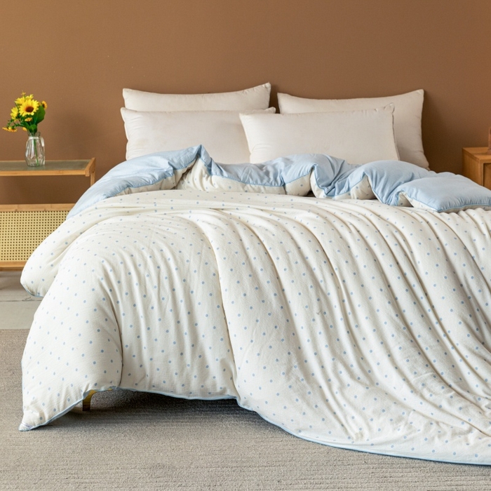 91家纺网 家纺一手货源 找家纺 小叮当家纺仓储工厂店 2025新款A类云感双层纱冬被春秋被被子被芯 海盐汤圆