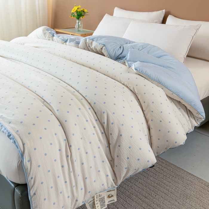 小叮当家纺仓储工厂店 2025新款A类云感双层纱冬被春秋被被子被芯 海盐汤圆