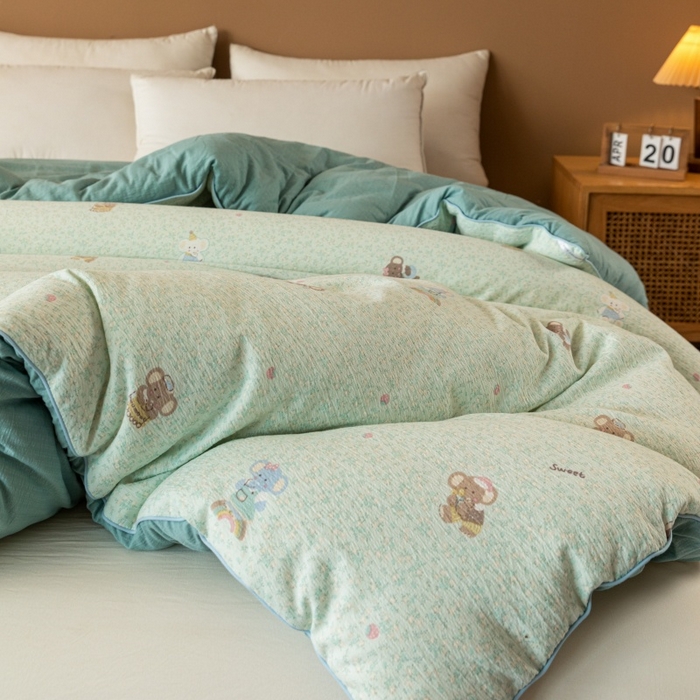 91家纺网 家纺一手货源 找家纺 小叮当家纺仓储工厂店 2025新款A类云感双层纱冬被春秋被被子被芯 少女象