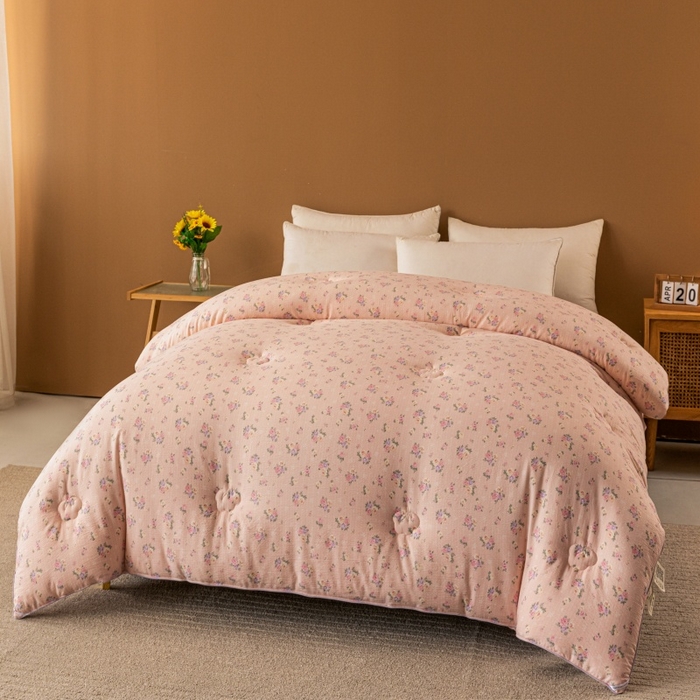 91家纺网 家纺一手货源 找家纺 小叮当家纺仓储工厂店 2025新款A类云感双层纱冬被春秋被被子被芯 幽帘