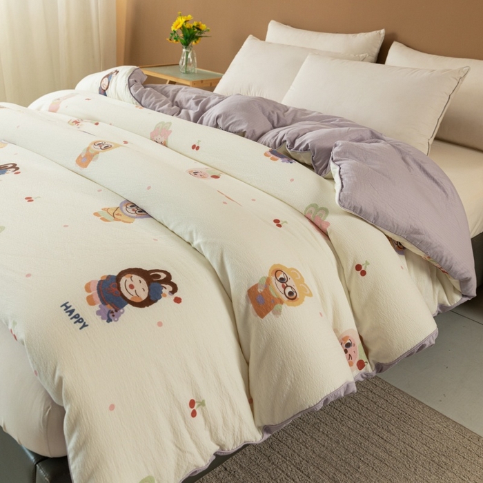 小叮当家纺仓储工厂店 2025新款A类云感双层纱冬被春秋被被子被芯 拉布大王