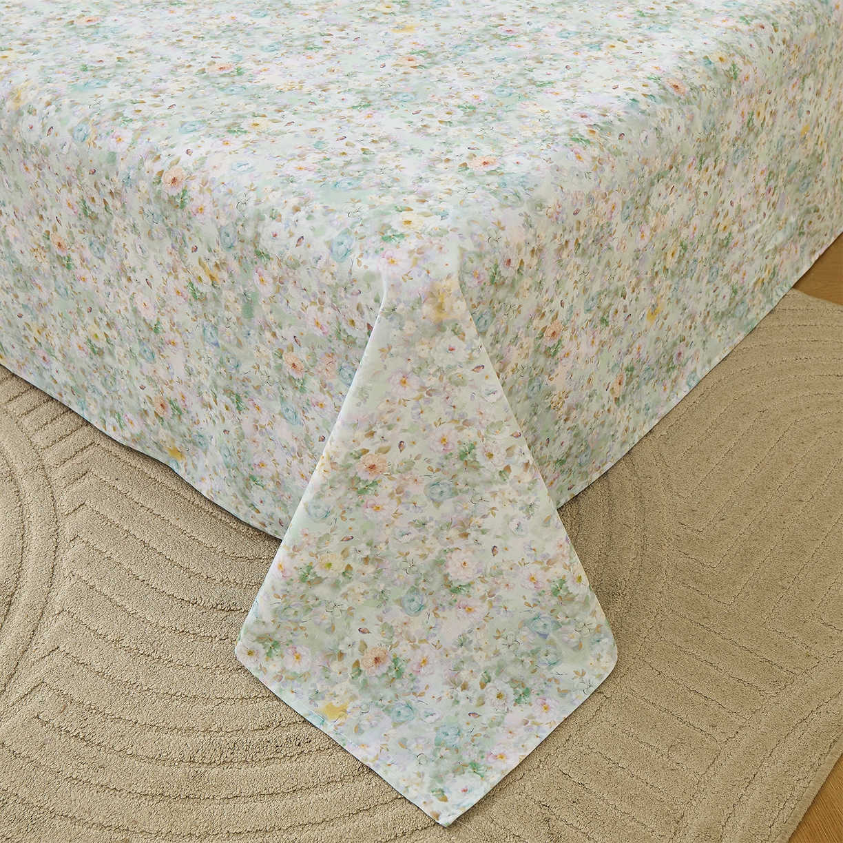 91家纺网 家纺一手货源 找家纺 元元家居（元元被业） 2025秋冬新款全棉纯棉磨毛印花单床单 锦云情深