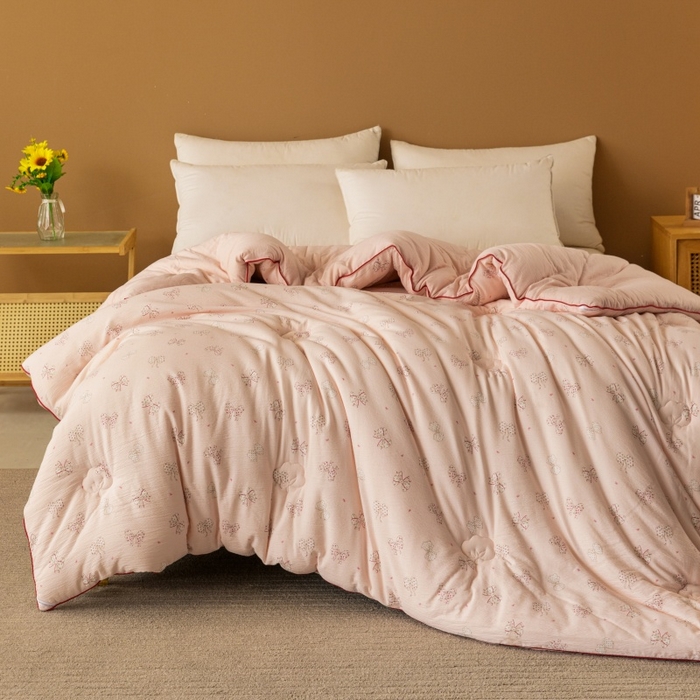 91家纺网 家纺一手货源 找家纺 小叮当家纺仓储工厂店 2025新款A类云感双层纱冬被春秋被被子被芯 心愿