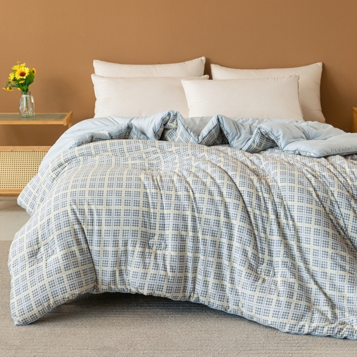 91家纺网 家纺一手货源 找家纺 小叮当家纺仓储工厂店 2025新款A类云感双层纱冬被春秋被被子被芯 银河