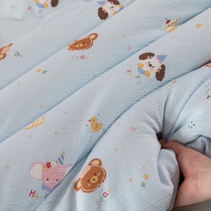 91家纺网 家纺一手货源 找家纺 小叮当家纺仓储工厂店 2025新款A类云感双层纱冬被春秋被被子被芯 生日宴会-蓝