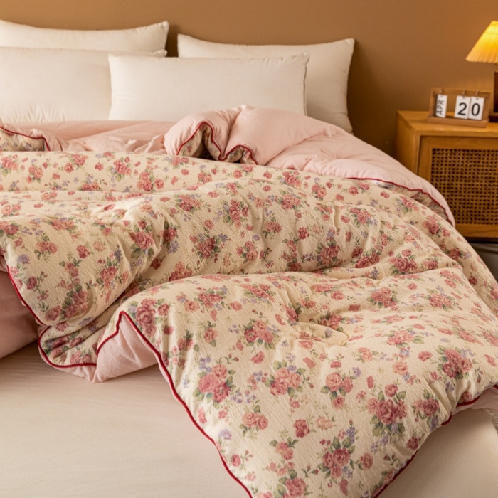 91家纺网 家纺一手货源 找家纺 小叮当家纺仓储工厂店 2025新款A类云感双层纱冬被春秋被被子被芯 星眠云野