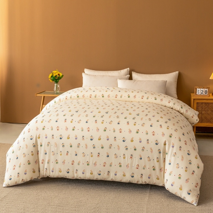 91家纺网 家纺一手货源 找家纺 小叮当家纺仓储工厂店 2025新款A类云感双层纱冬被春秋被被子被芯 兔子集合