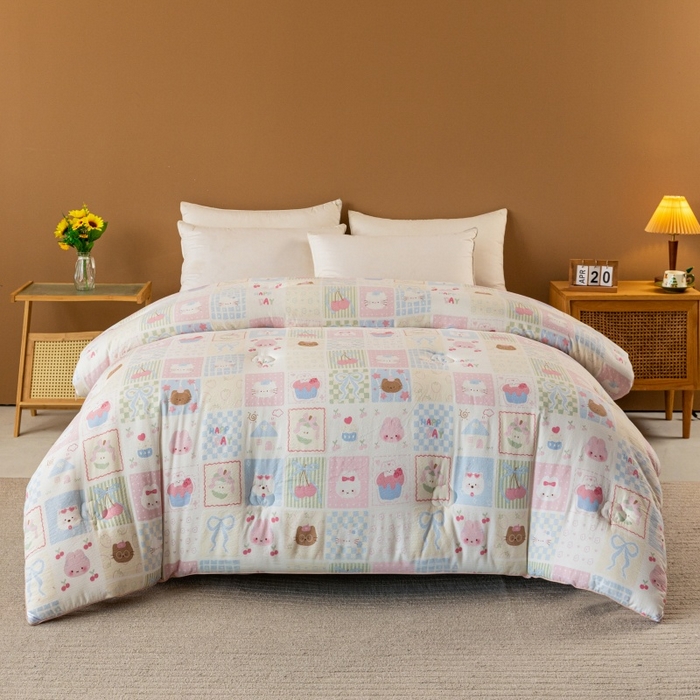 91家纺网 家纺一手货源 找家纺 （总）小叮当家纺仓储工厂店 2025新款A类云感双层纱冬被春秋被被子被芯