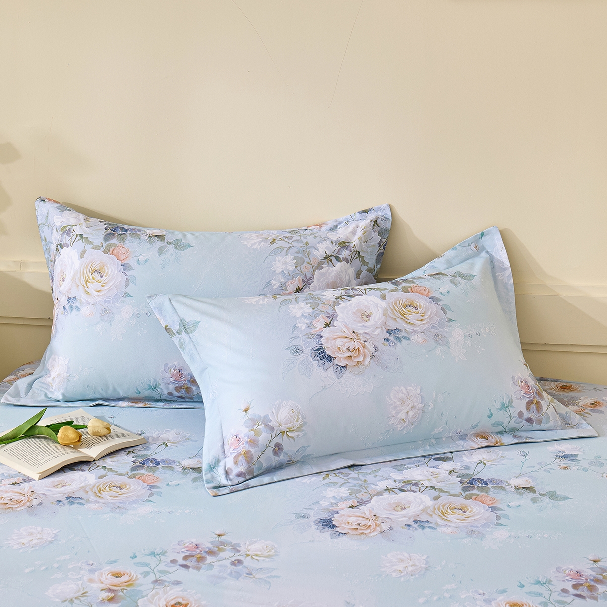 91家纺网 家纺一手货源 找家纺 元元家居（元元被业） 2025秋冬新款全棉纯棉磨毛印花单床单 玫瑰花绣