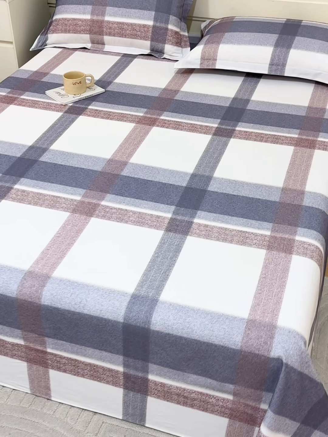 91家纺网 家纺一手货源 找家纺 元元家居（元元被业） 2025秋冬新款全棉纯棉磨毛印花单床单 佩德拉