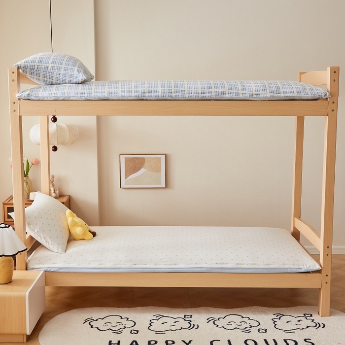 91家纺网 家纺一手货源 找家纺 （总）小叮当家纺仓储工厂店 2025新款亲肤舒适A类云感水洗棉双层纱鱼鳞网棉花印花床褥