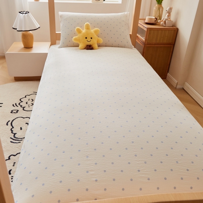 91家纺网 家纺一手货源 找家纺 （总）小叮当家纺仓储工厂店 2025新款亲肤舒适A类云感水洗棉双层纱鱼鳞网棉花印花床褥