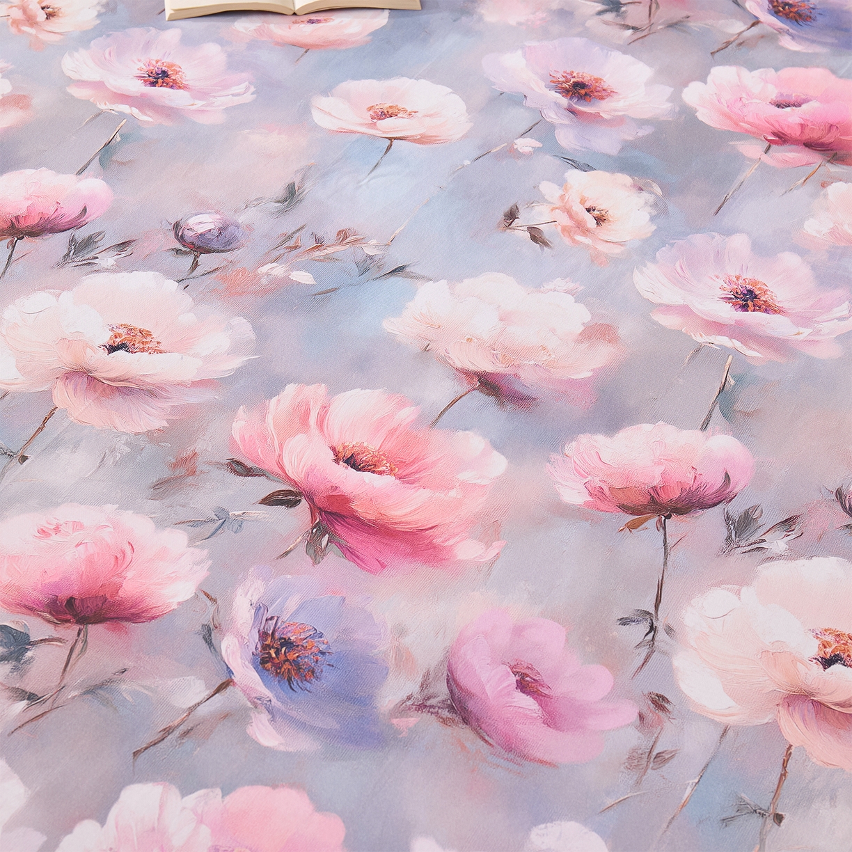 91家纺网 家纺一手货源 找家纺 元元家居（元元被业） 2025秋冬新款全棉纯棉磨毛印花单床单 山间闲云