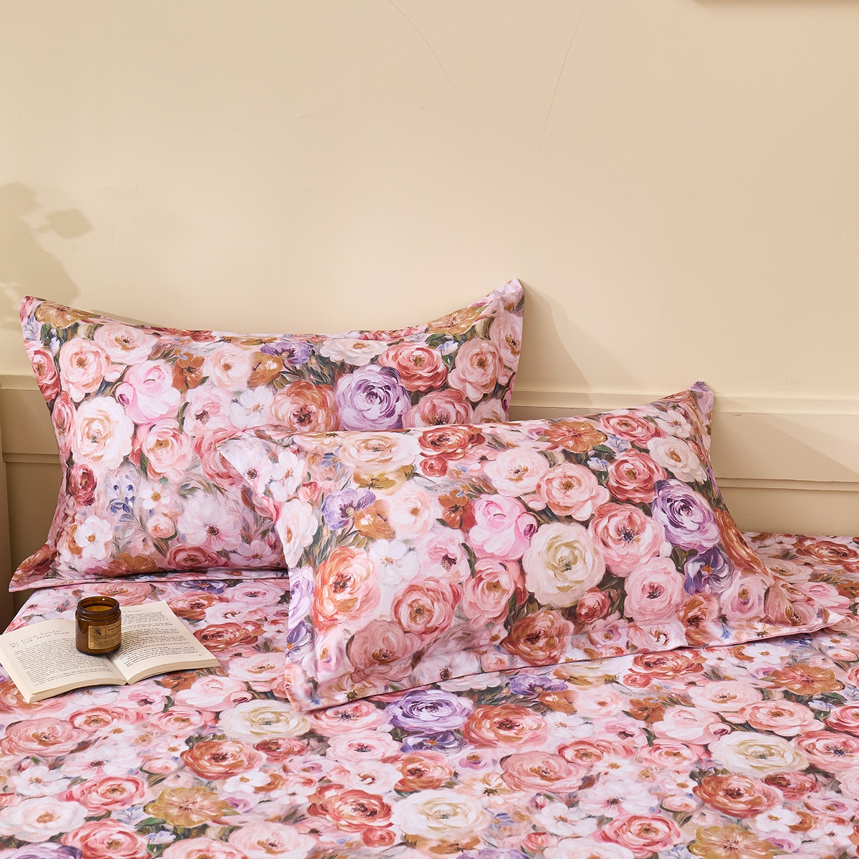 91家纺网 家纺一手货源 找家纺 元元家居（元元被业） 2025秋冬新款全棉纯棉磨毛印花单床单 听香水榭