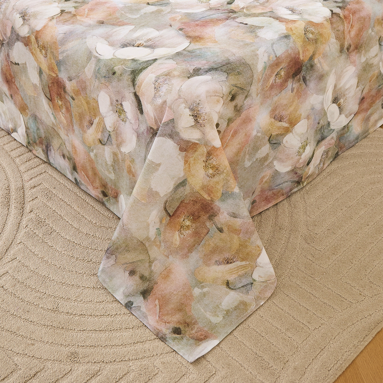 91家纺网 家纺一手货源 找家纺 元元家居（元元被业） 2025秋冬新款全棉纯棉磨毛印花单床单 香雾蒙月