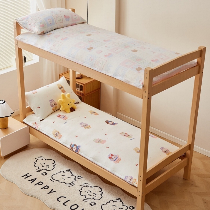 91家纺网 家纺一手货源 找家纺 小叮当家纺仓储工厂店 2025新款亲肤舒适A类云感水洗棉双层纱鱼鳞网棉花印花床褥 拉布大王