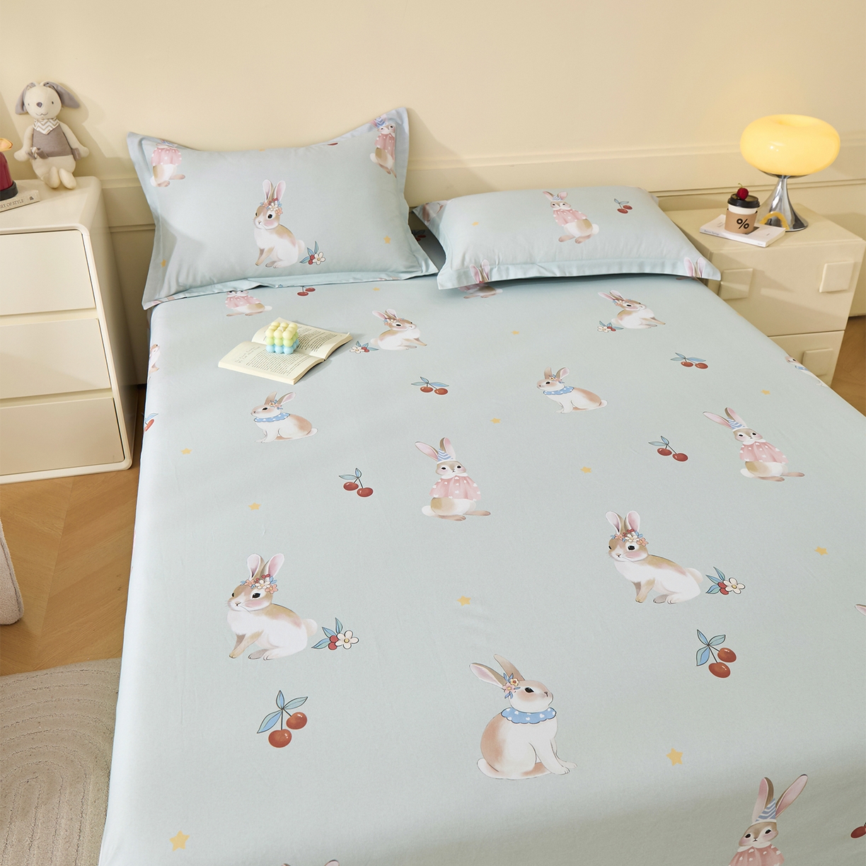 91家纺网 家纺一手货源 找家纺 元元家居（元元被业） 2025秋冬新款全棉纯棉磨毛印花单床单 小萌免