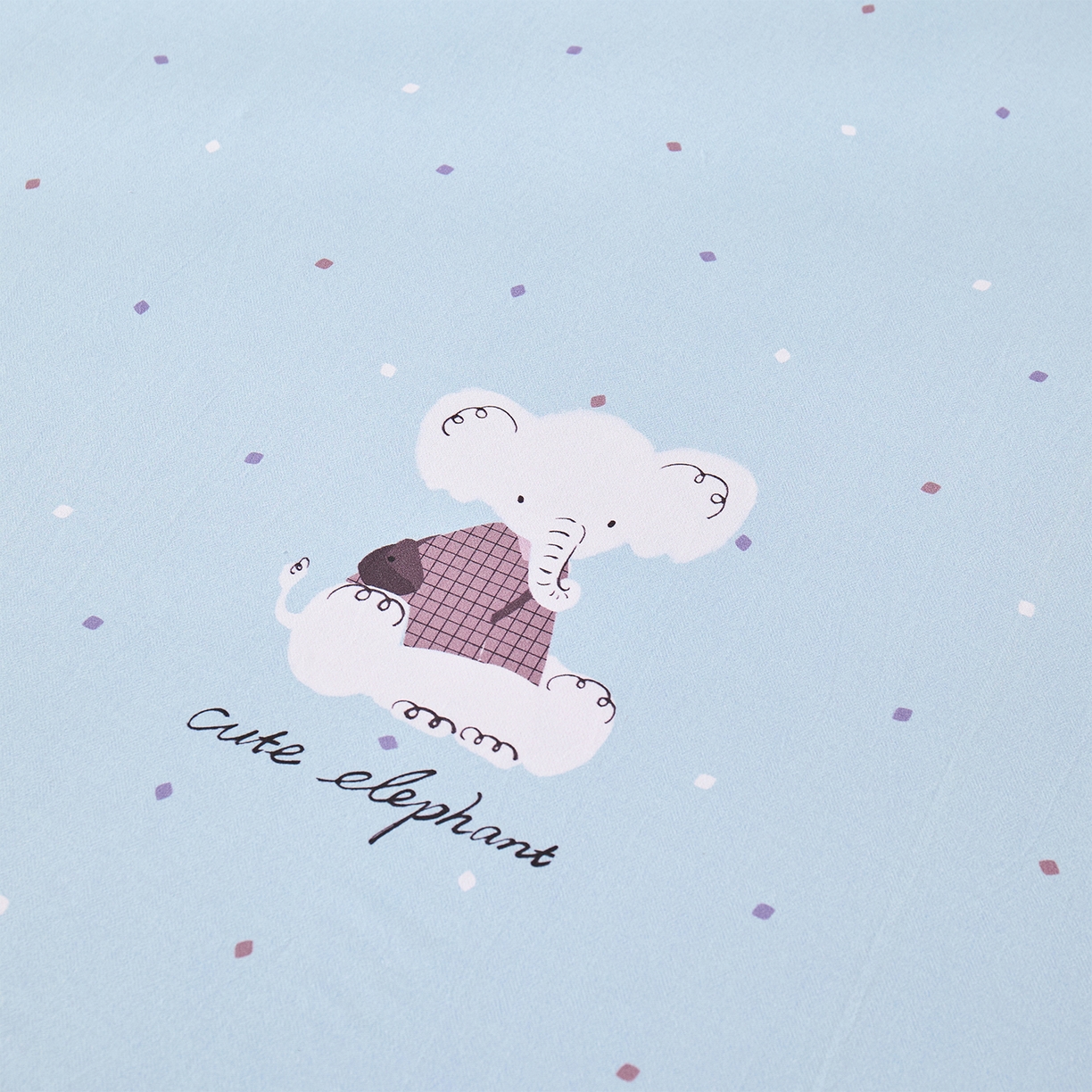 91家纺网 家纺一手货源 找家纺 元元家居（元元被业） 2025秋冬新款全棉纯棉磨毛印花单床单 小奶象