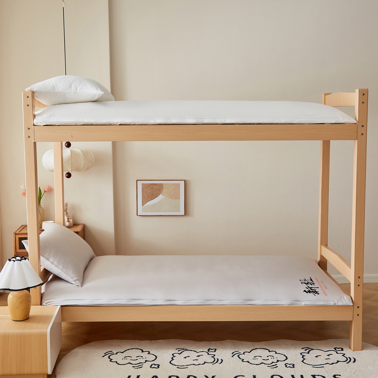 91家纺网 家纺一手货源 找家纺 小叮当家纺仓储工厂店 2025新款亲肤舒适A类云感水洗棉双层纱鱼鳞网棉花印花床褥 灰色