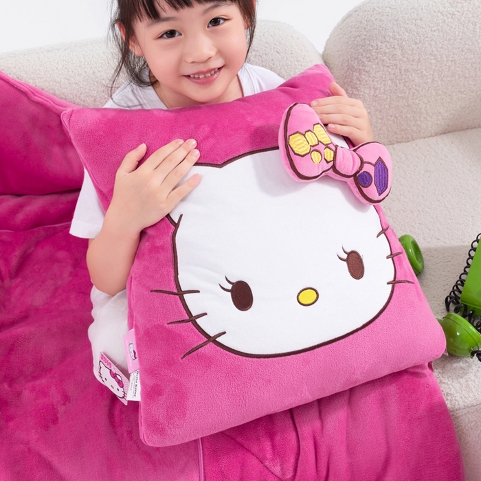 91家纺网 家纺一手货源 找家纺 （总）照世家纺 2025新款牛奶绒立体三丽鸥抱枕被