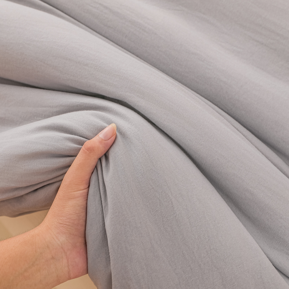 91家纺网 家纺一手货源 找家纺 小叮当家纺仓储工厂店 2025新款A类水洗棉新疆棉花全棉纯棉被无印风冬被加厚保暖被子被芯四季通用 新疆棉花被-淡雅灰