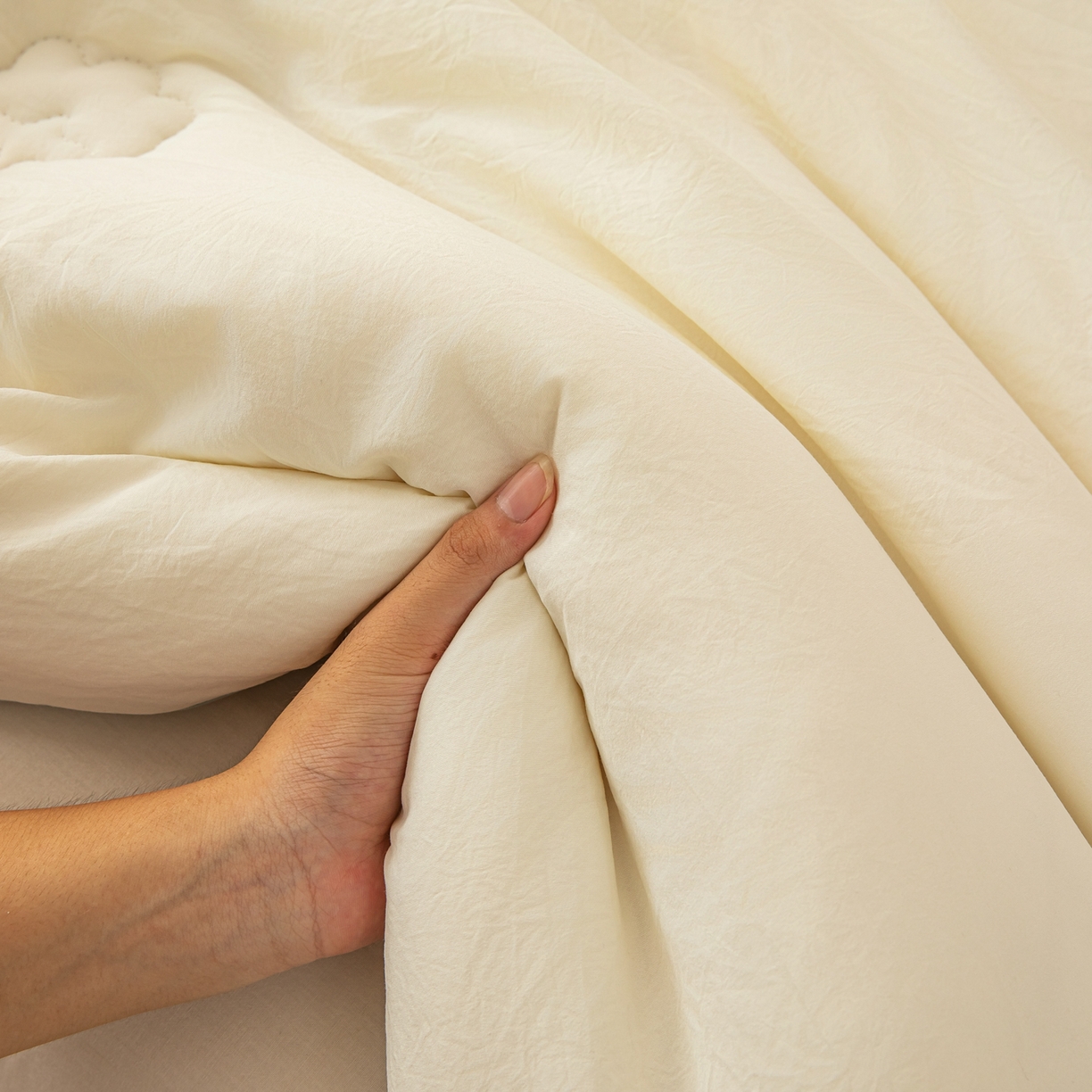 91家纺网 家纺一手货源 找家纺 小叮当家纺仓储工厂店 2025新款A类水洗棉新疆棉花全棉纯棉被无印风冬被加厚保暖被子被芯四季通用 新疆棉花被-白拼绿