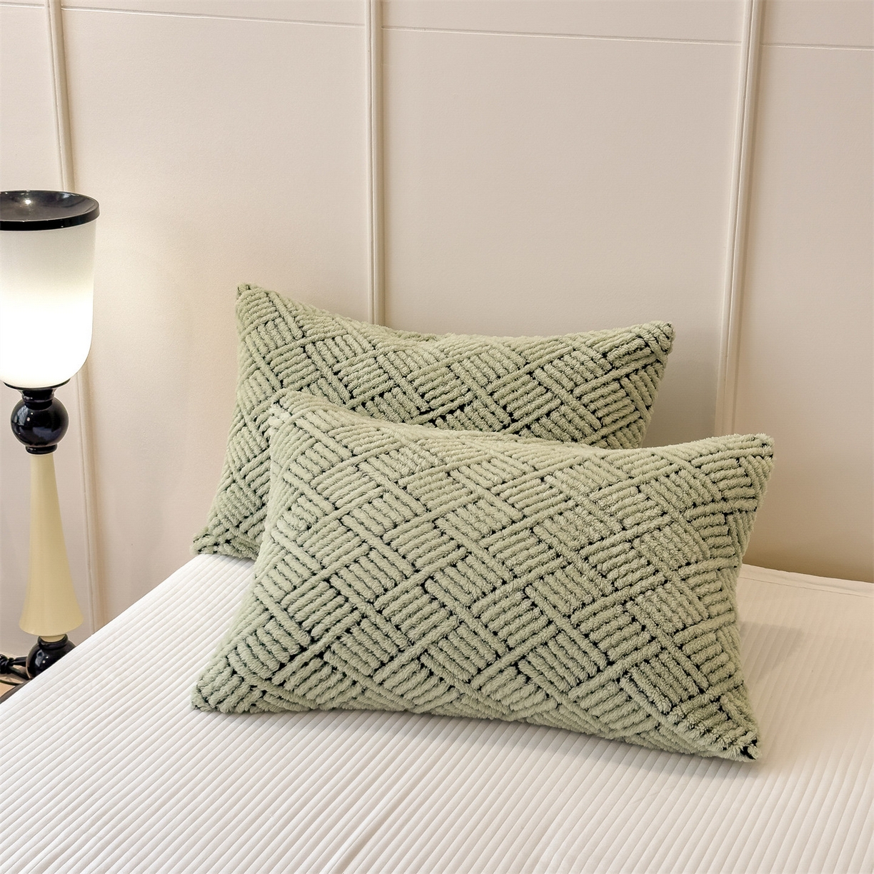 91家纺网 家纺一手货源 找家纺 乐家欣 2025新款双面暖绒毛毯 梦境-桑绿