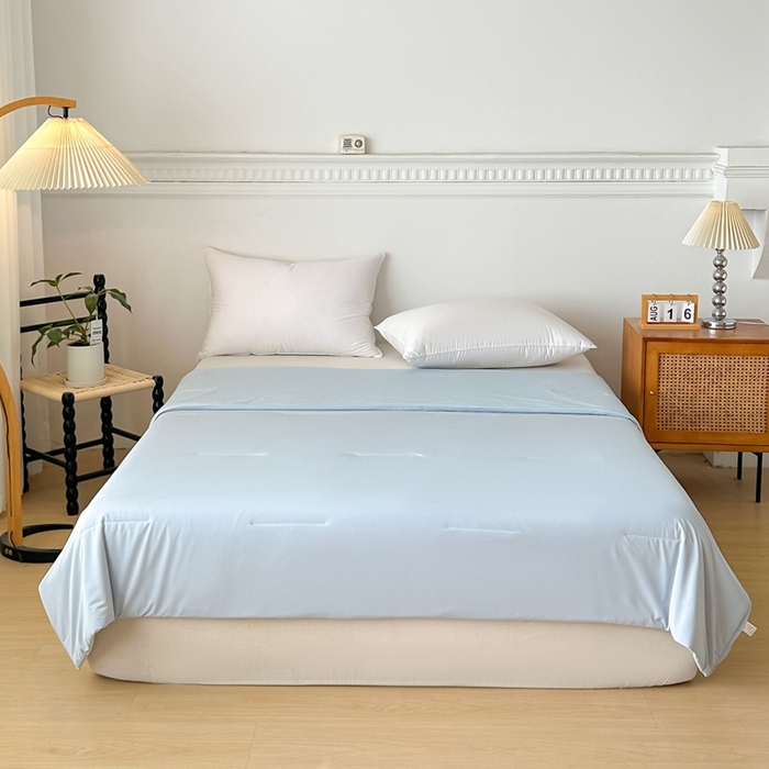 91家纺网 家纺一手货源 找家纺 小叮当家纺仓储工厂店 2025春夏新款亚朵同款夏季被子锦纶双感深睡被夏被夏凉被空调被pro2.0 青空灰