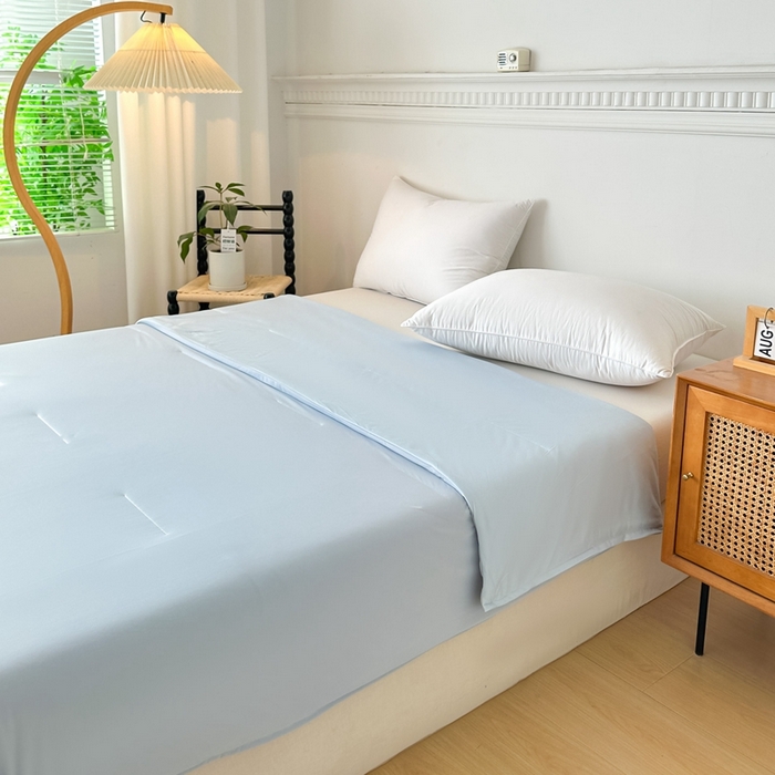 91家纺网 家纺一手货源 找家纺 小叮当家纺仓储工厂店 2025春夏新款亚朵同款夏季被子锦纶双感深睡被夏被夏凉被空调被pro2.0 青空灰