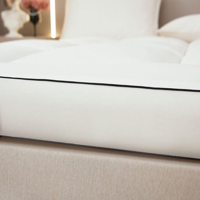 91家纺网 家纺一手货源 找家纺 小叮当家纺仓储工厂店 2025新款加厚立体整张棉酒店学生床垫抗菌云尚亲肤软床垫垫子 山峰白