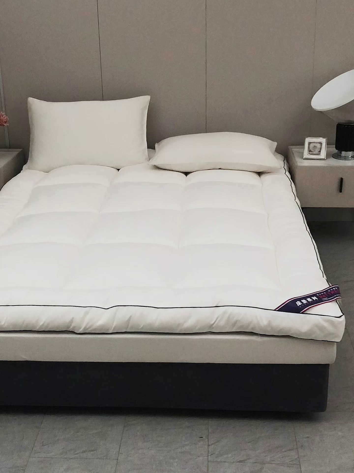 91家纺网 家纺一手货源 找家纺 小叮当家纺仓储工厂店 2025新款加厚立体整张棉酒店学生床垫抗菌云尚亲肤软床垫垫子 山峰白