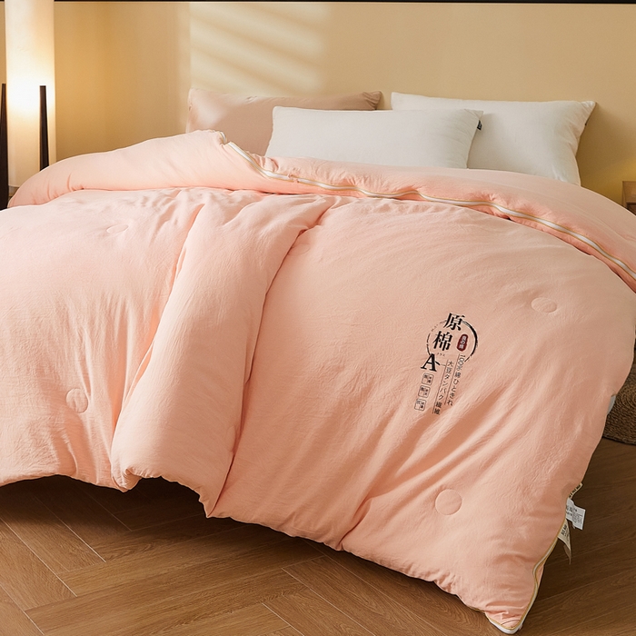 91家纺网 家纺一手货源 找家纺 （总）小叮当家纺仓储工厂店 2025新款原棉大豆被子母扣拉链二合一被被子被芯