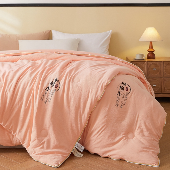 91家纺网 家纺一手货源 找家纺 （总）小叮当家纺仓储工厂店 2025新款原棉大豆被子母扣拉链二合一被被子被芯