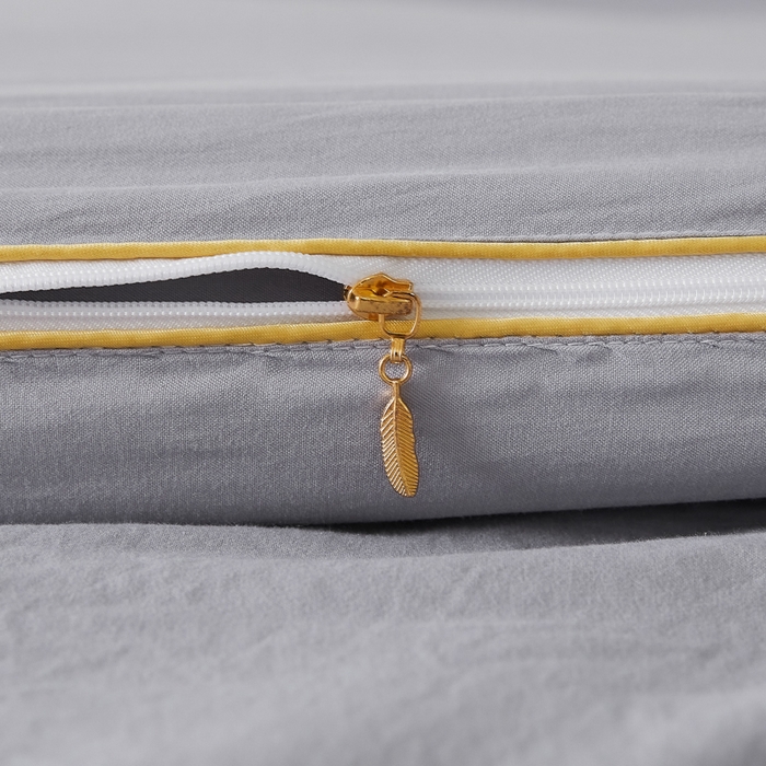 91家纺网 家纺一手货源 找家纺 小叮当家纺仓储工厂店 2025新款原棉大豆被子母扣拉链二合一被被子被芯 原棉子母被-灰色