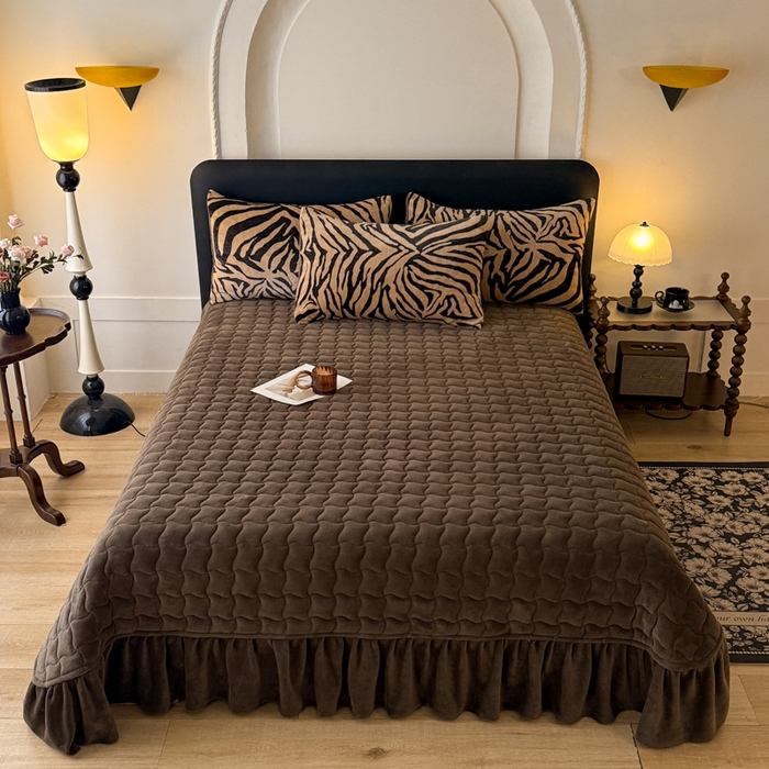 91家纺网 家纺一手货源 找家纺 （总）金盛皇朝家纺 2025新款高克重美拉德牛奶绒床单床盖单件三件四件套