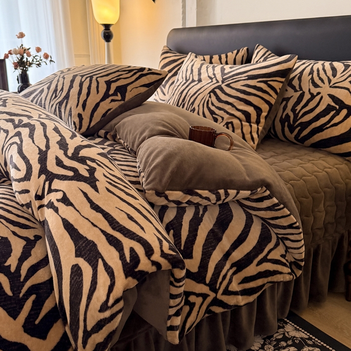 91家纺网 家纺一手货源 找家纺 （总）金盛皇朝家纺 2025新款高克重美拉德牛奶绒床单床盖单件三件四件套