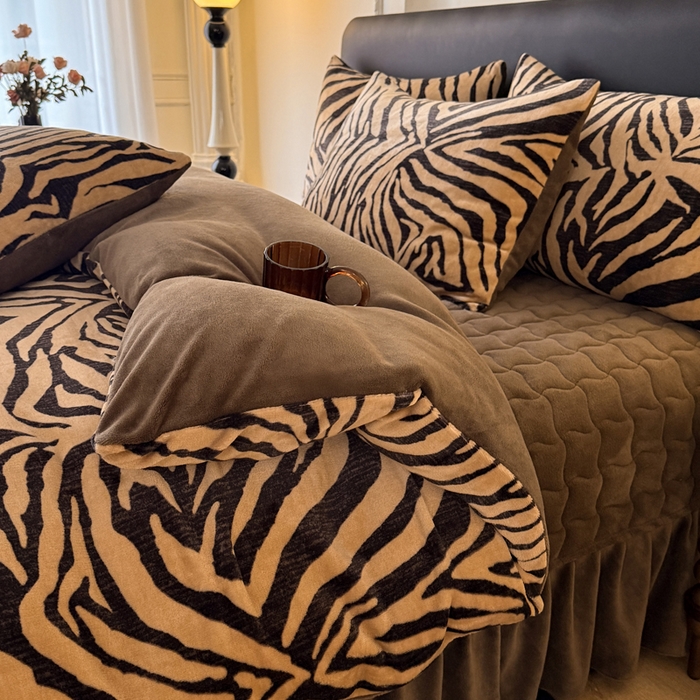 91家纺网 家纺一手货源 找家纺 （总）金盛皇朝家纺 2025新款高克重美拉德牛奶绒床单床盖单件三件四件套