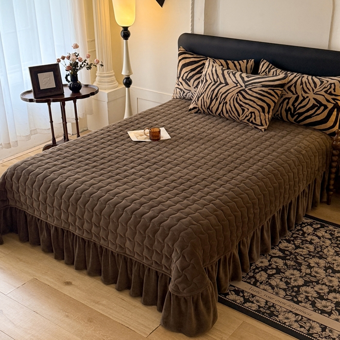 91家纺网 家纺一手货源 找家纺 （总）金盛皇朝家纺 2025新款高克重美拉德牛奶绒床单床盖单件三件四件套