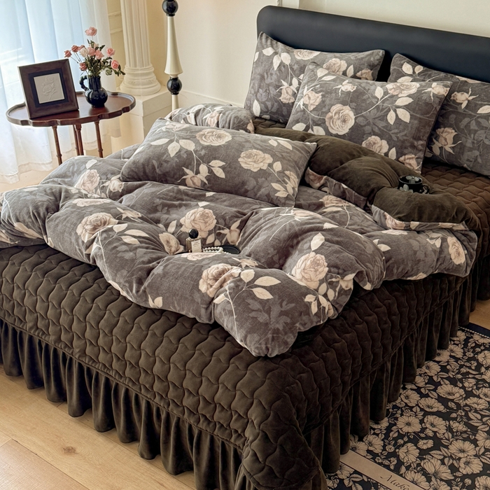 91家纺网 家纺一手货源 找家纺 （总）金盛皇朝家纺 2025新款高克重美拉德牛奶绒床单床盖单件三件四件套