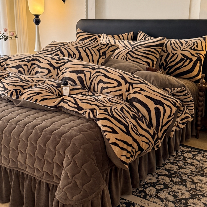 91家纺网 家纺一手货源 找家纺 （总）金盛皇朝家纺 2025新款高克重美拉德牛奶绒床单床盖单件三件四件套